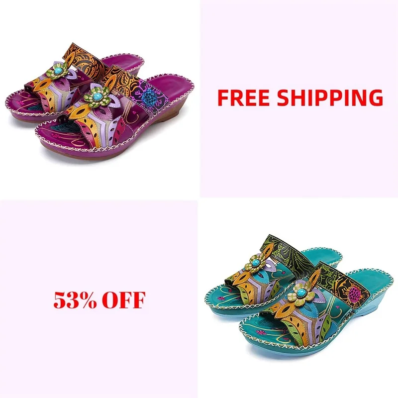 Bohemian fashion non-slip orthopedic sandals