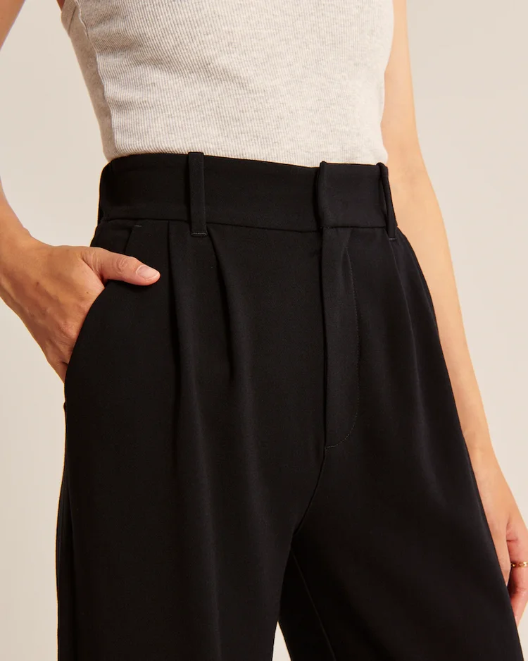 High Waist Tailored Wide Leg Pants 