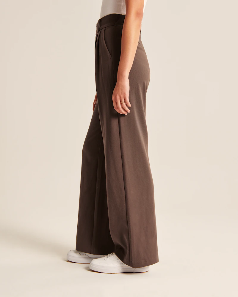 High Waist Tailored Wide Leg Pants 