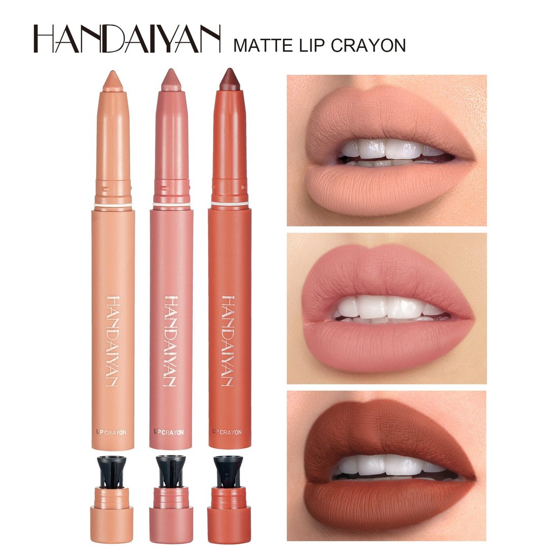 Last Day 49% OFF - 12 Color HANDAIYAN Rotating Sharpenable Matte Lipstick Pencils