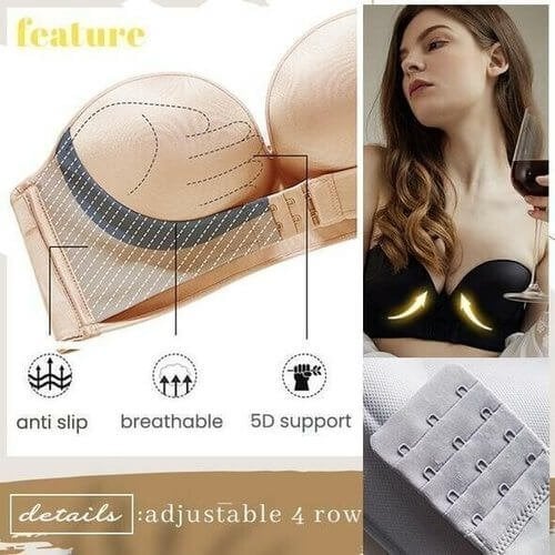 LAST DAY 49% OFF - Invisible Strapless Super Push Up Bra