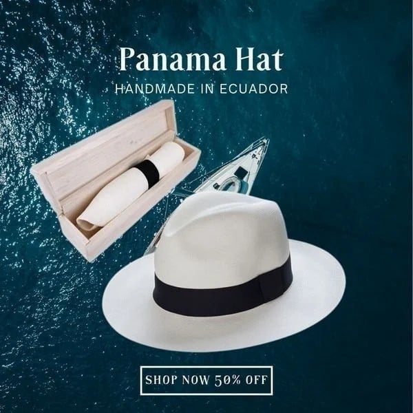 (Last Day Promotion - 50% OFF) - Classic Panama Hat-Handmade In Ecuador - BUY 2 GET EXTRA 10% OF