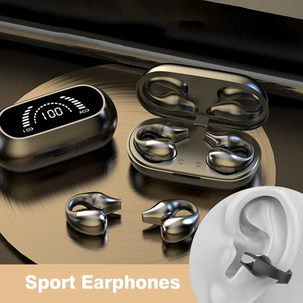 New Year Promotion 60% OFF - Wireless Ear Clip Bone Conduction Headphones