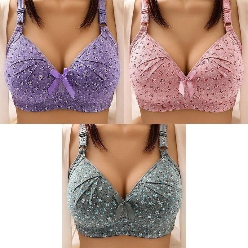 Plus Size Bra Women Underwear Wire Free Comfort Soft Thin Breathable