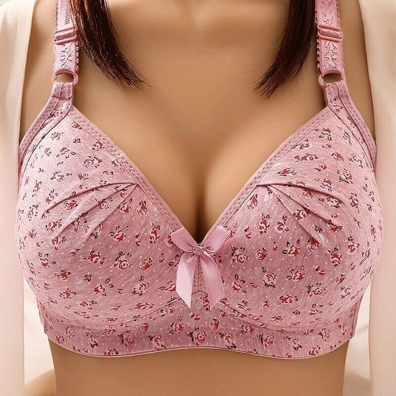 Plus Size Bra Women Underwear Wire Free Comfort Soft Thin Breathable