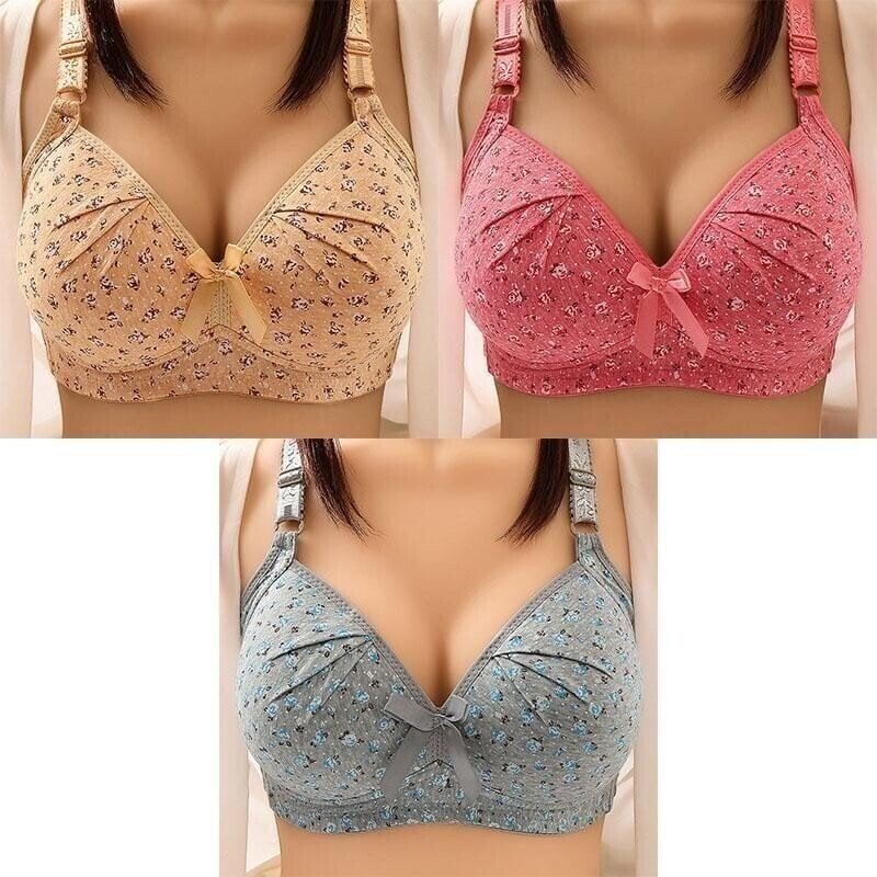 Plus Size Bra Women Underwear Wire Free Comfort Soft Thin Breathable