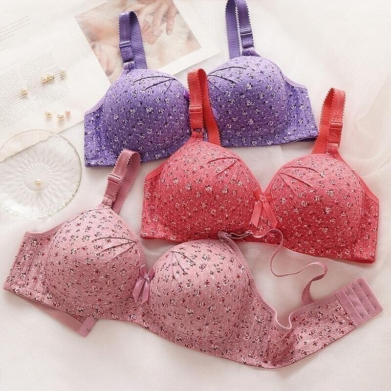 Plus Size Bra Women Underwear Wire Free Comfort Soft Thin Breathable