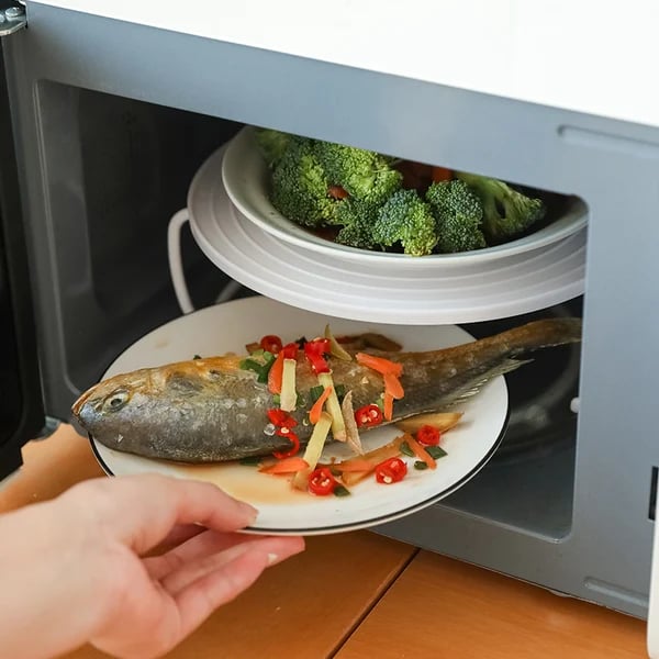 Spring Hot Sale - 48% OFF - Microwave Oven Steamer Storage Rack - Buy more save more