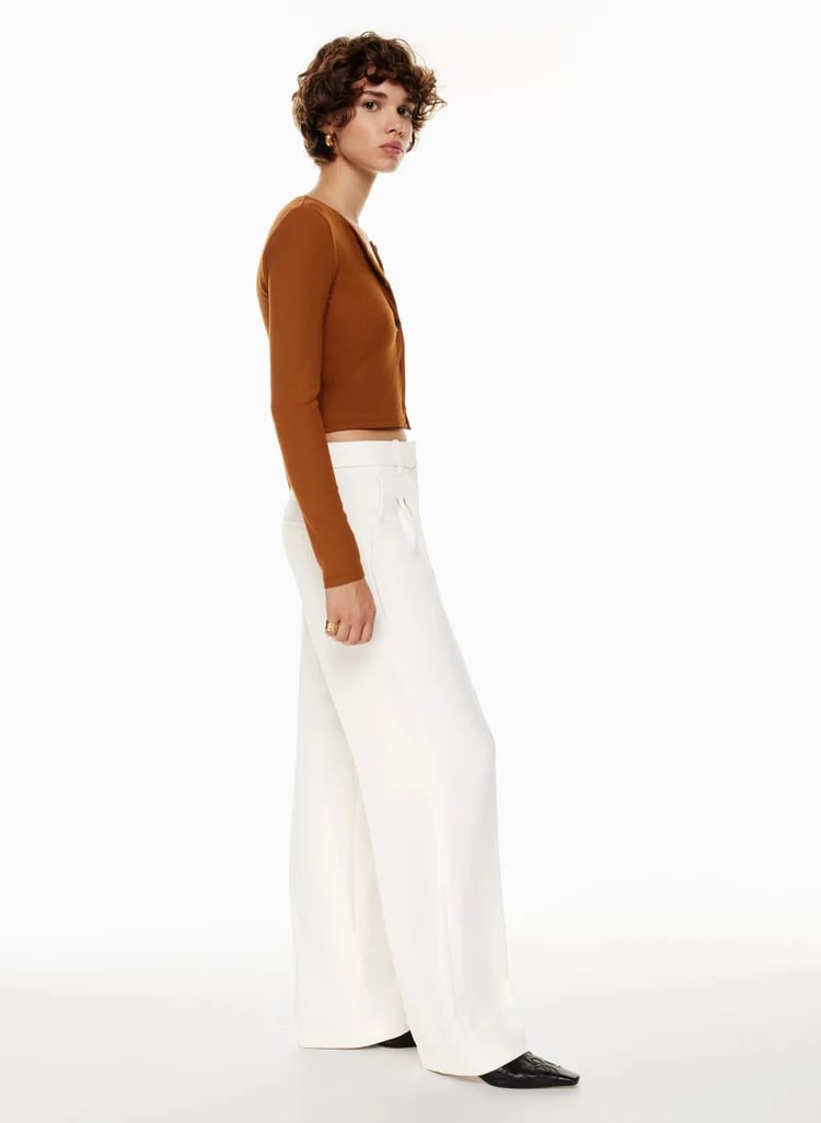 49% OFF - HIGH WAIST TAILORED WIDE LEG PANTS