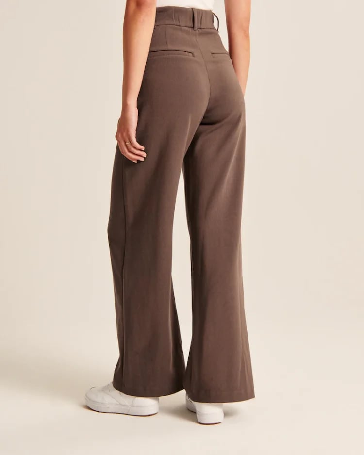 49% OFF - HIGH WAIST TAILORED WIDE LEG PANTS