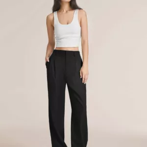 High Waist Tailored Wide Leg Pants