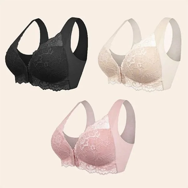 LAST DAY 45% OFF - Front Closure 5D Shaping Push Up Bra - Seamless, Beauty Back, Comfy