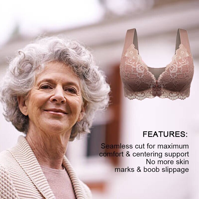 LAST DAY 45% OFF - Front Closure 5D Shaping Push Up Bra - Seamless, Beauty Back, Comfy