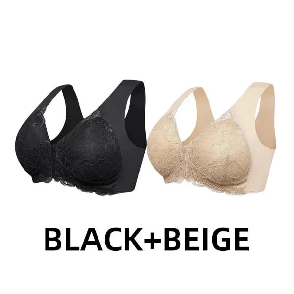 LAST DAY 45% OFF - Front Closure 5D Shaping Push Up Bra - Seamless, Beauty Back, Comfy