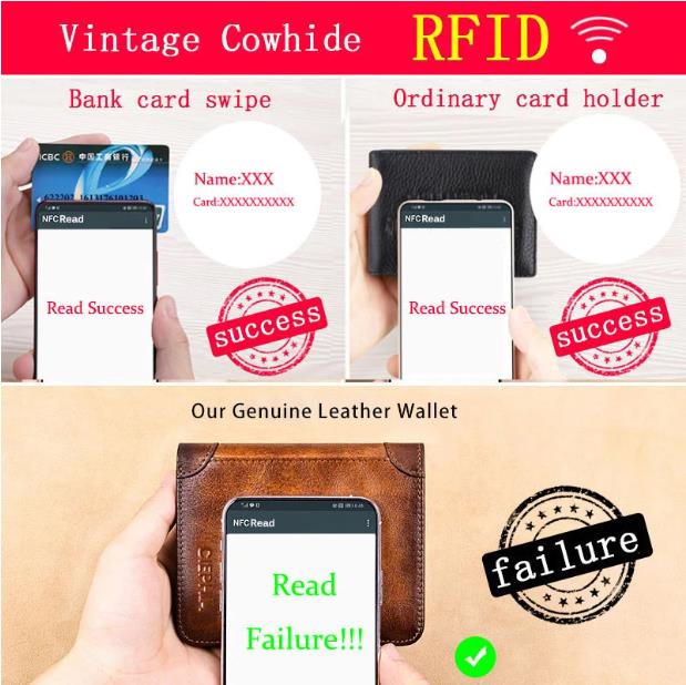 Last Day 49% OFF - Multi-functional RFID Blocking Waterproof Durable Genuine Leather Wallet