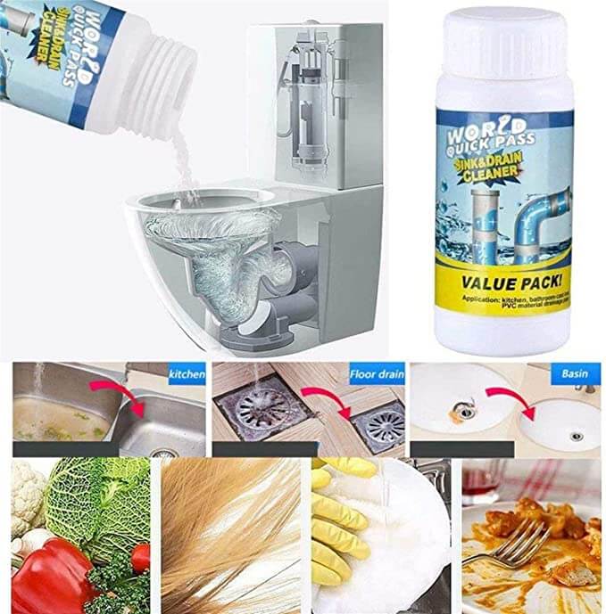 (Last Day 50% OFF) SINK & DRAIN CLEANER - Buy 2 Get 1 Free