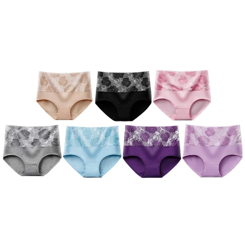 Last day buy 5 get 5 free-Cotton High Waist Abdominal Slimming Hygroscopic Antibacterial Underwear