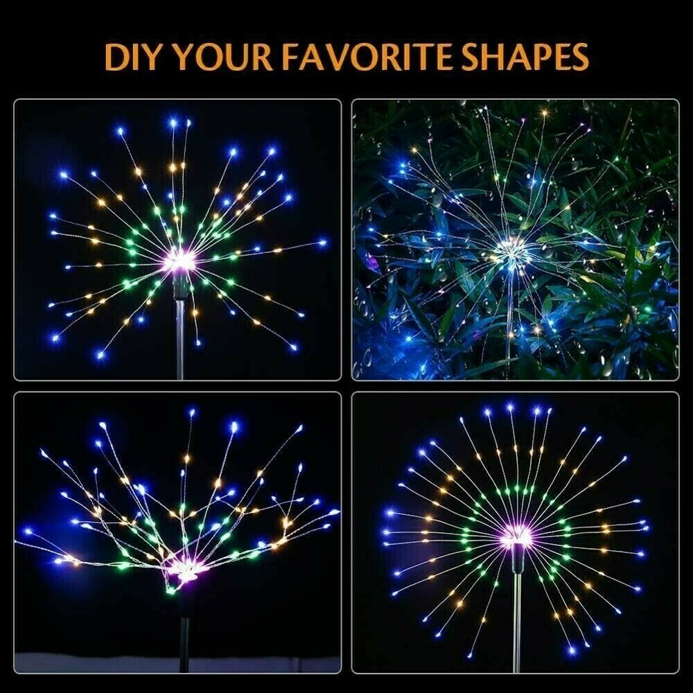 Last Day Promotion - SAVE 70% - Waterproof Solar Garden Fireworks Lamp