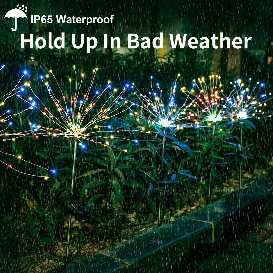 Last Day Promotion - SAVE 70% - Waterproof Solar Garden Fireworks Lamp