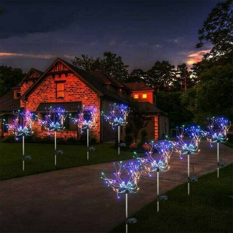 Last Day Promotion - SAVE 70% - Waterproof Solar Garden Fireworks Lamp