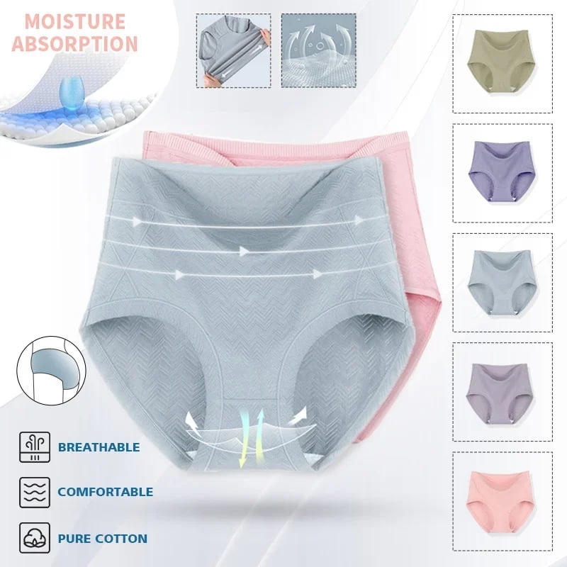 (Last Day Promotion- SAVE 75% OFF) Ladies Pure Cotton Antibacterial Hygroscopic Underwear