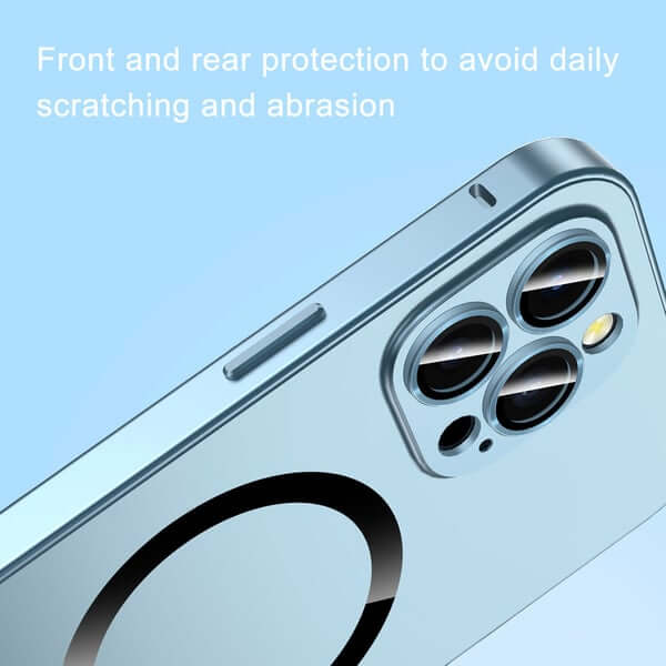 Magnetic Charging Aluminium Metal Bumper Matte Case Cover for iPhone