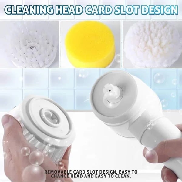 Mother's Day Hot Sale-Electric Cleaning Brush With 3 Brush Heads