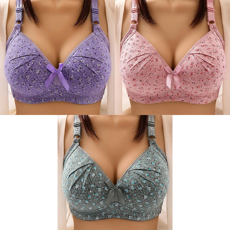 Plus Size Soft Comfort Bra Wire Free (3pcs--Last day 60% OFF)