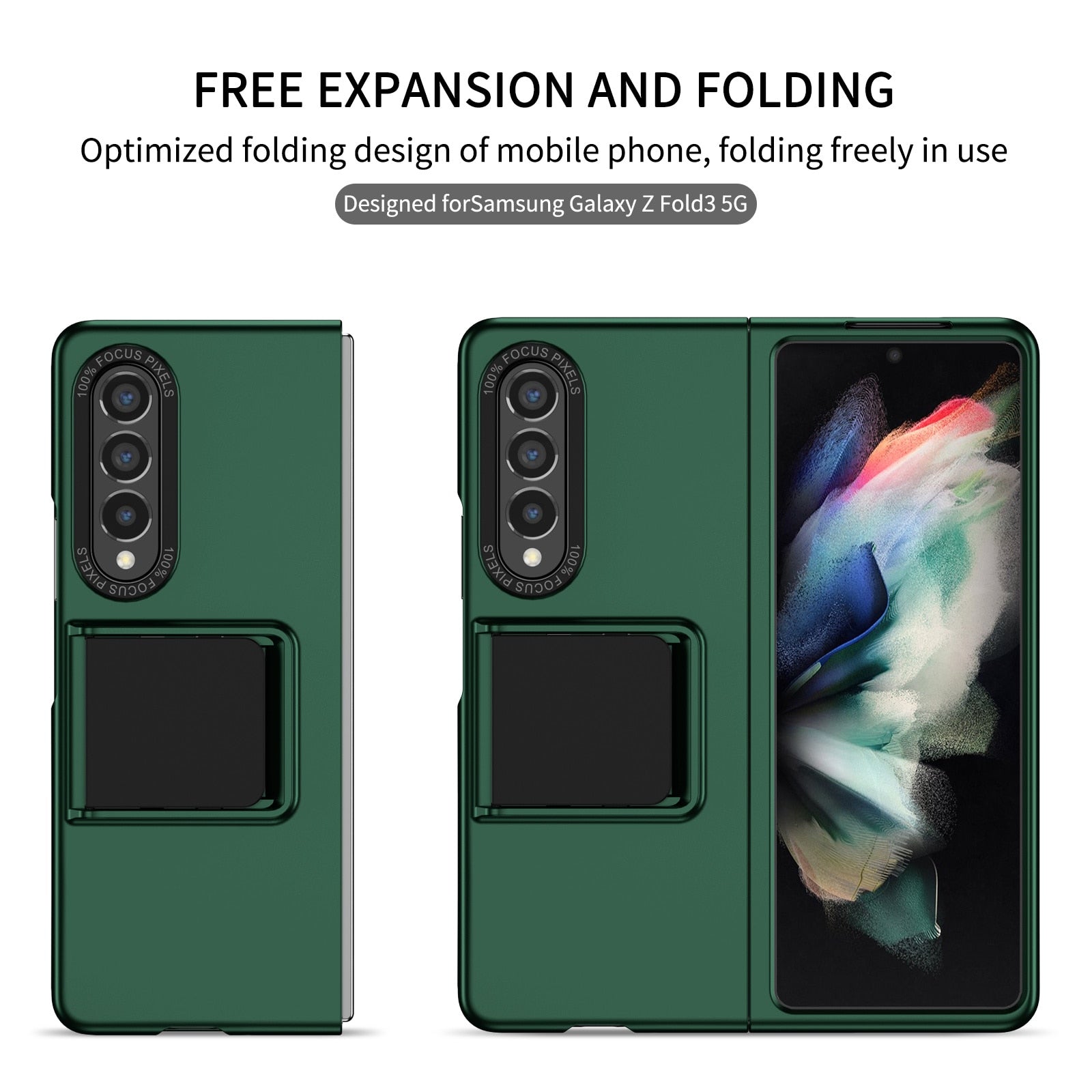 Shockproof Hard PC Phone Case with Folding Stand for Samsung Galaxy Z Fold