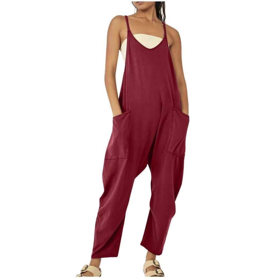 Womens Casual Wide-Leg Jumpsuit