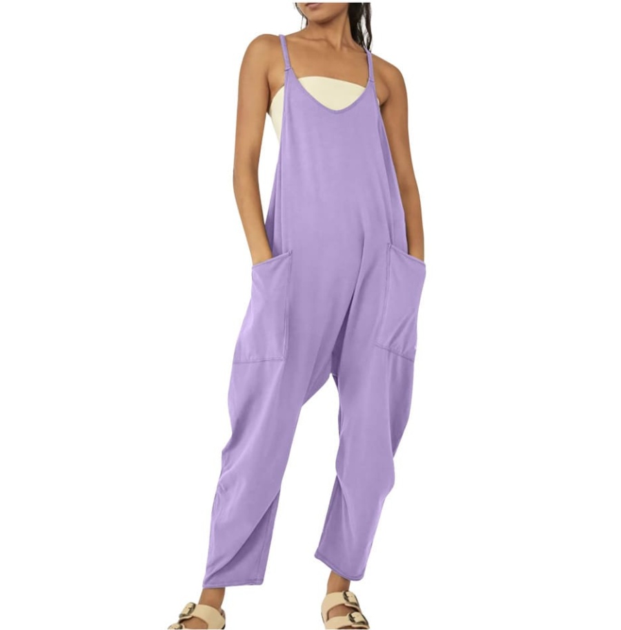 Womens Casual Wide-Leg Jumpsuit