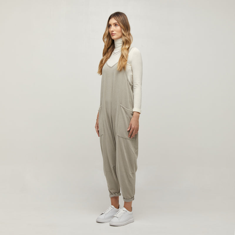 Womens Casual Wide-Leg Jumpsuit