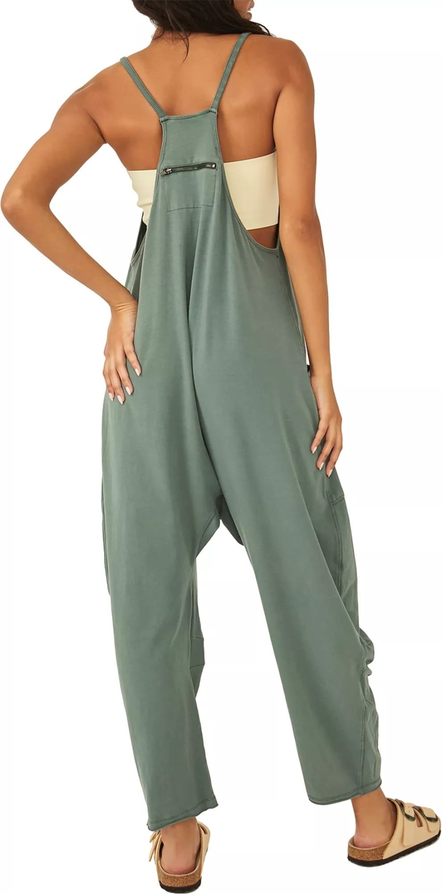 Womens Casual Wide-Leg Jumpsuit