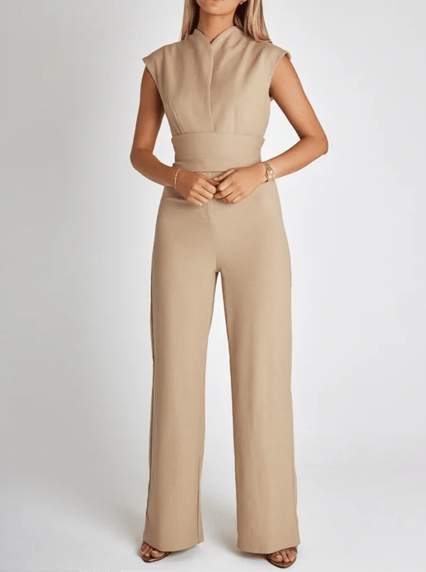 Women's Sleeveless Wide-Leg Jumpsuit