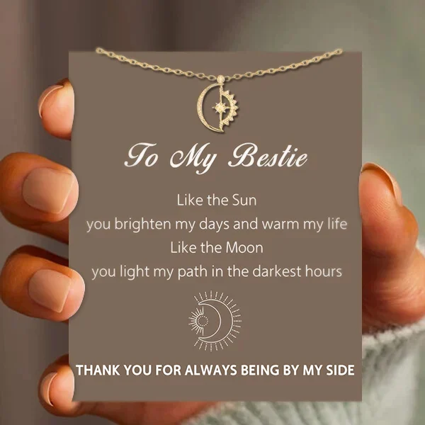 Buy 1 Get 1 Free - To My Bestie Necklace - ''Thank you for always being by my side''