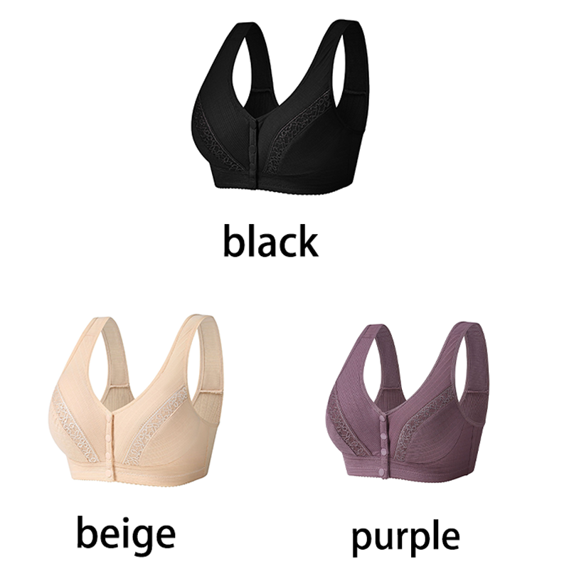 BUY 2 GET1 FREE - 2023 Front Button Breathable Skin-Friendly Cotton Bra