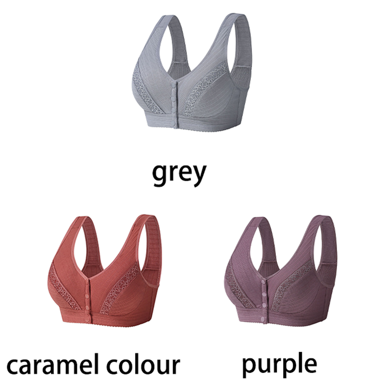 BUY 2 GET1 FREE - 2023 Front Button Breathable Skin-Friendly Cotton Bra