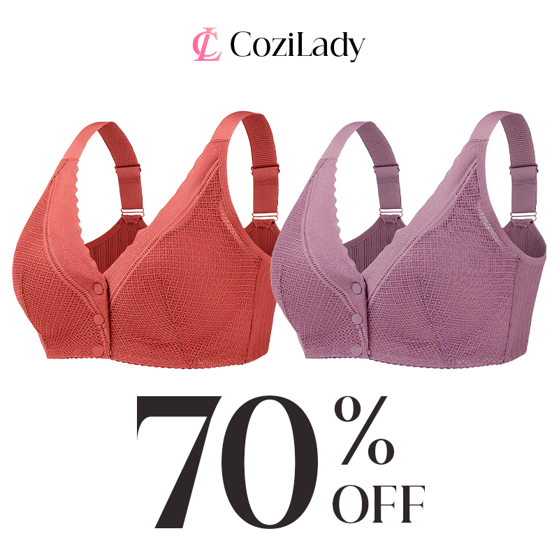 CoziLady - Easy Snap Front Button Bra