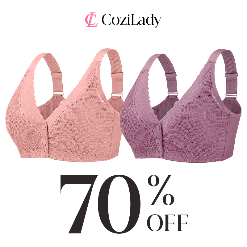 CoziLady - Easy Snap Front Button Bra