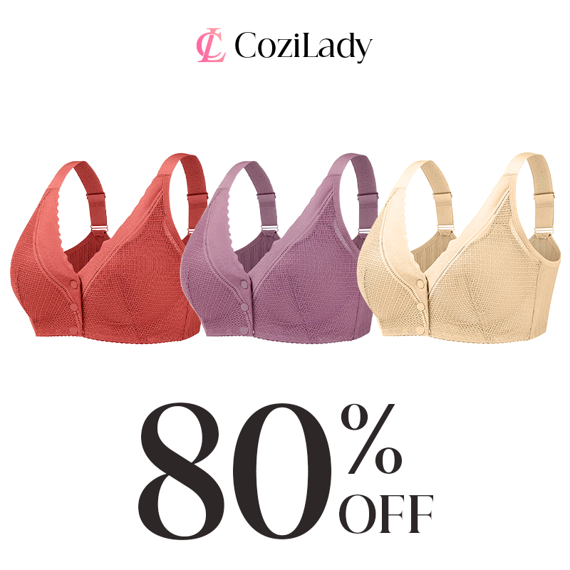 CoziLady - Easy Snap Front Button Bra