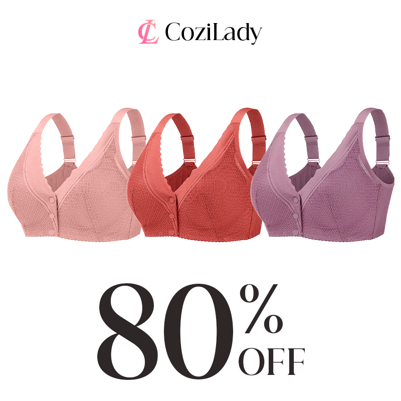 CoziLady - Easy Snap Front Button Bra