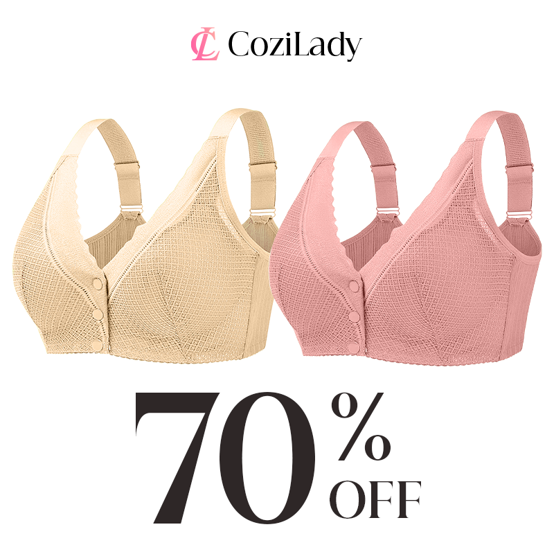 CoziLady - Easy Snap Front Button Bra