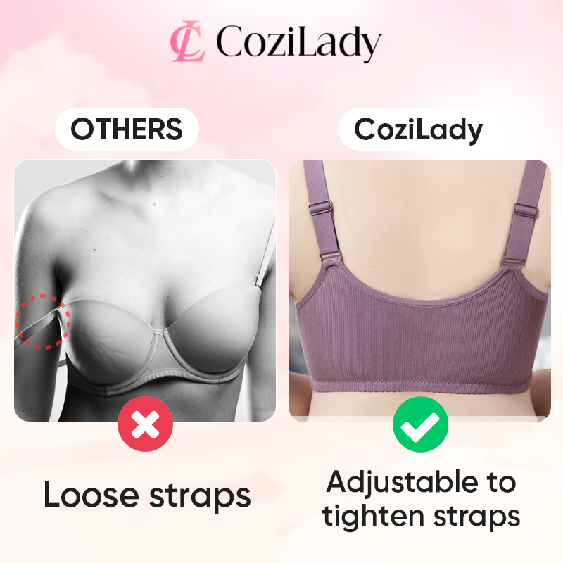 CoziLady - Easy Snap Front Button Bra