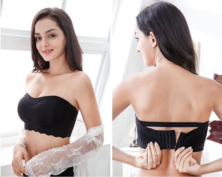 Full Support Non-Slip Convertible Bandeau Bra