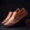 Hot Sale 70% OFF  - Mens Side Zipper Casual Comfy Leather Slip On Loafers