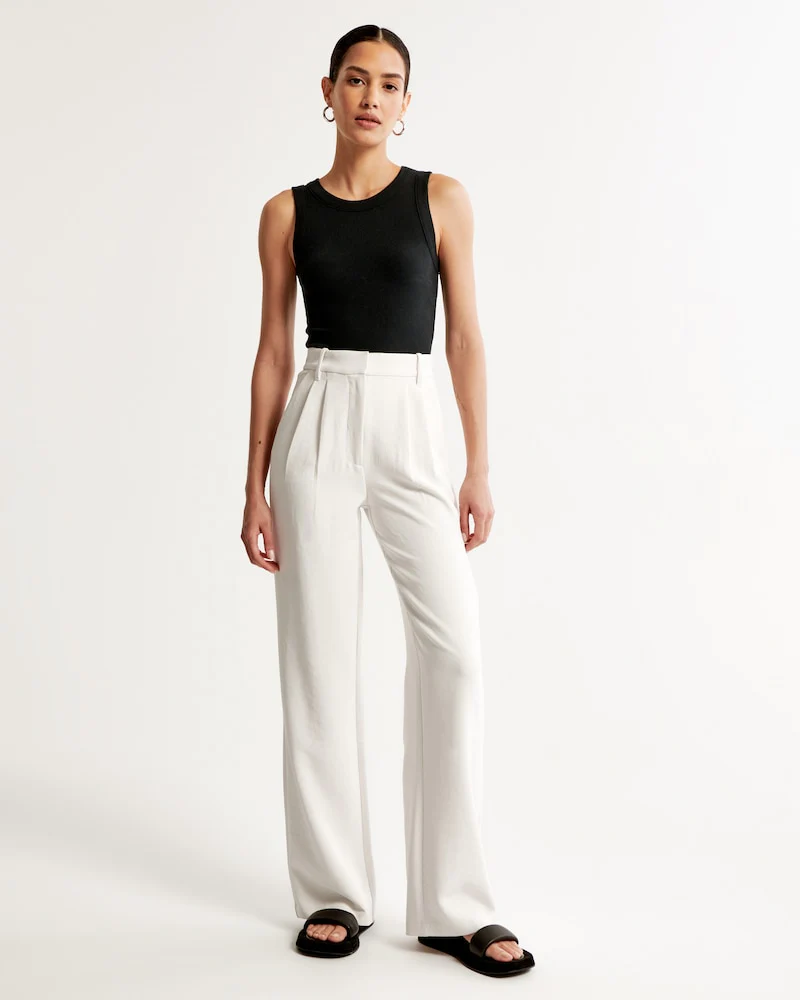 Icy Lightweight Tailored Wide Leg Pants