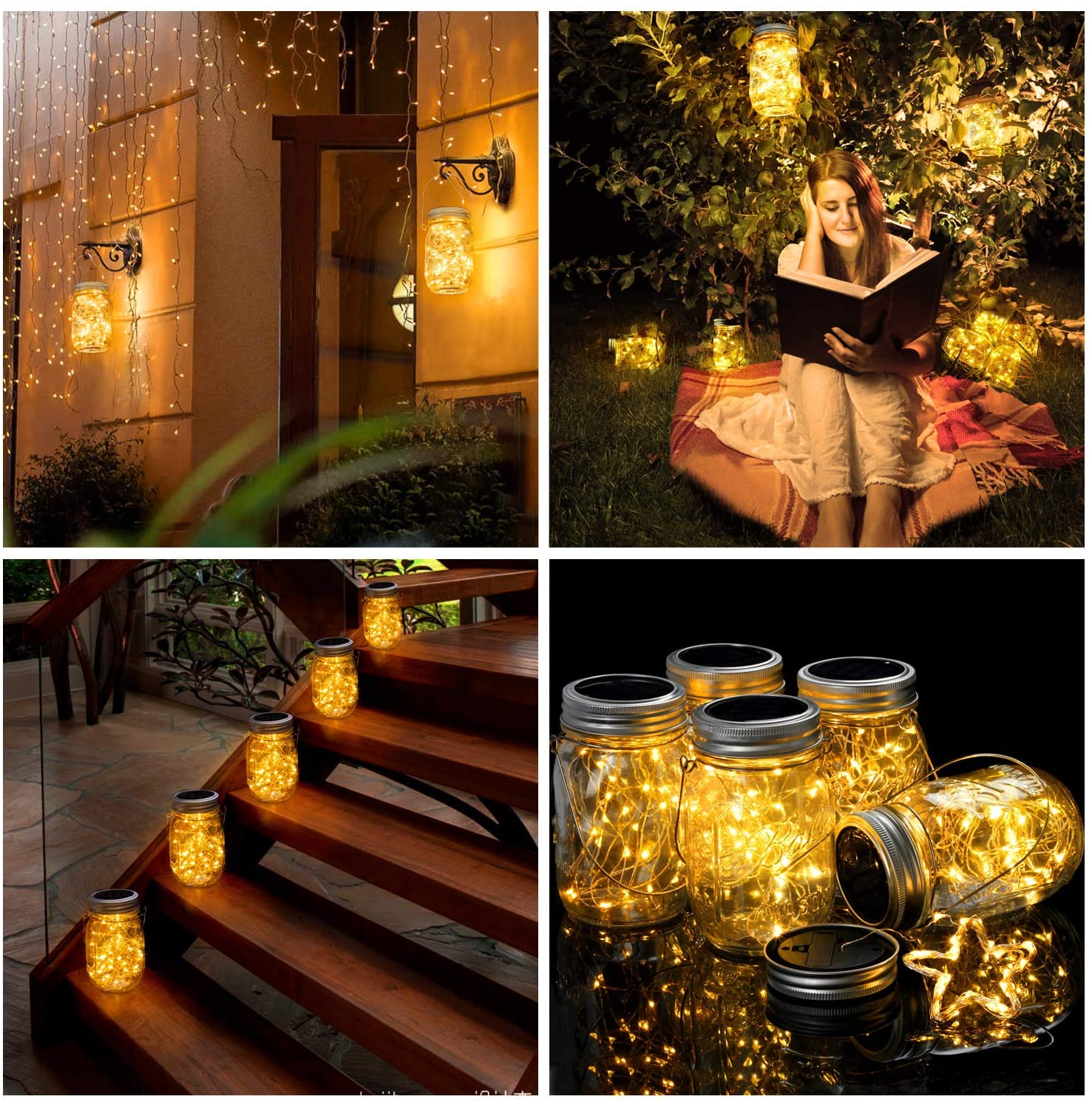 Last Day 49% OFF -  Mason Jar Solar Lights with 3 Light Colors