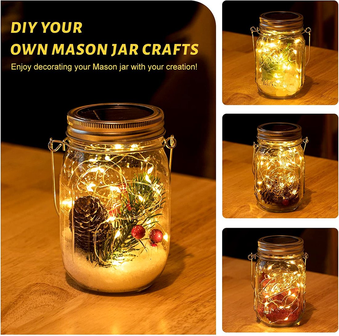 Last Day 49% OFF -  Mason Jar Solar Lights with 3 Light Colors