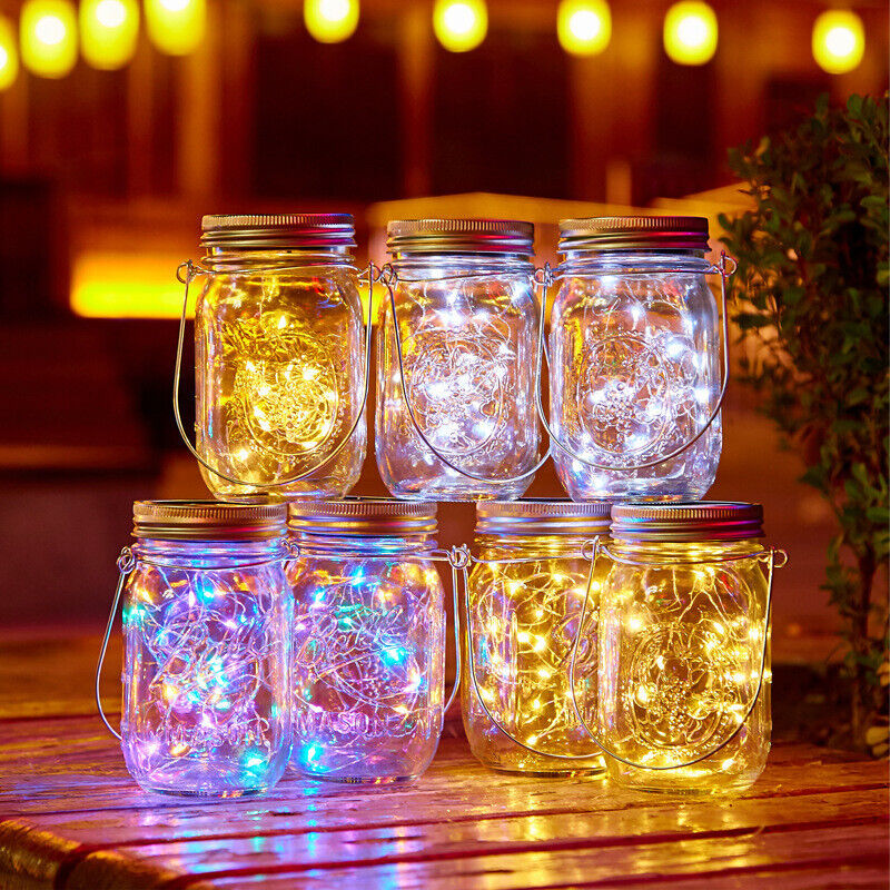 Last Day 49% OFF -  Mason Jar Solar Lights with 3 Light Colors