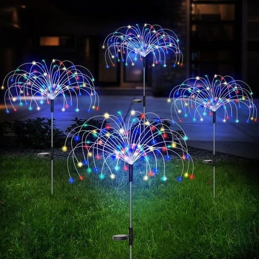 Shineshore Last Day 70%OFF- Waterproof Solar Garden Fireworks Lamp